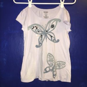 Old Navy butterfly light purple girls shirt